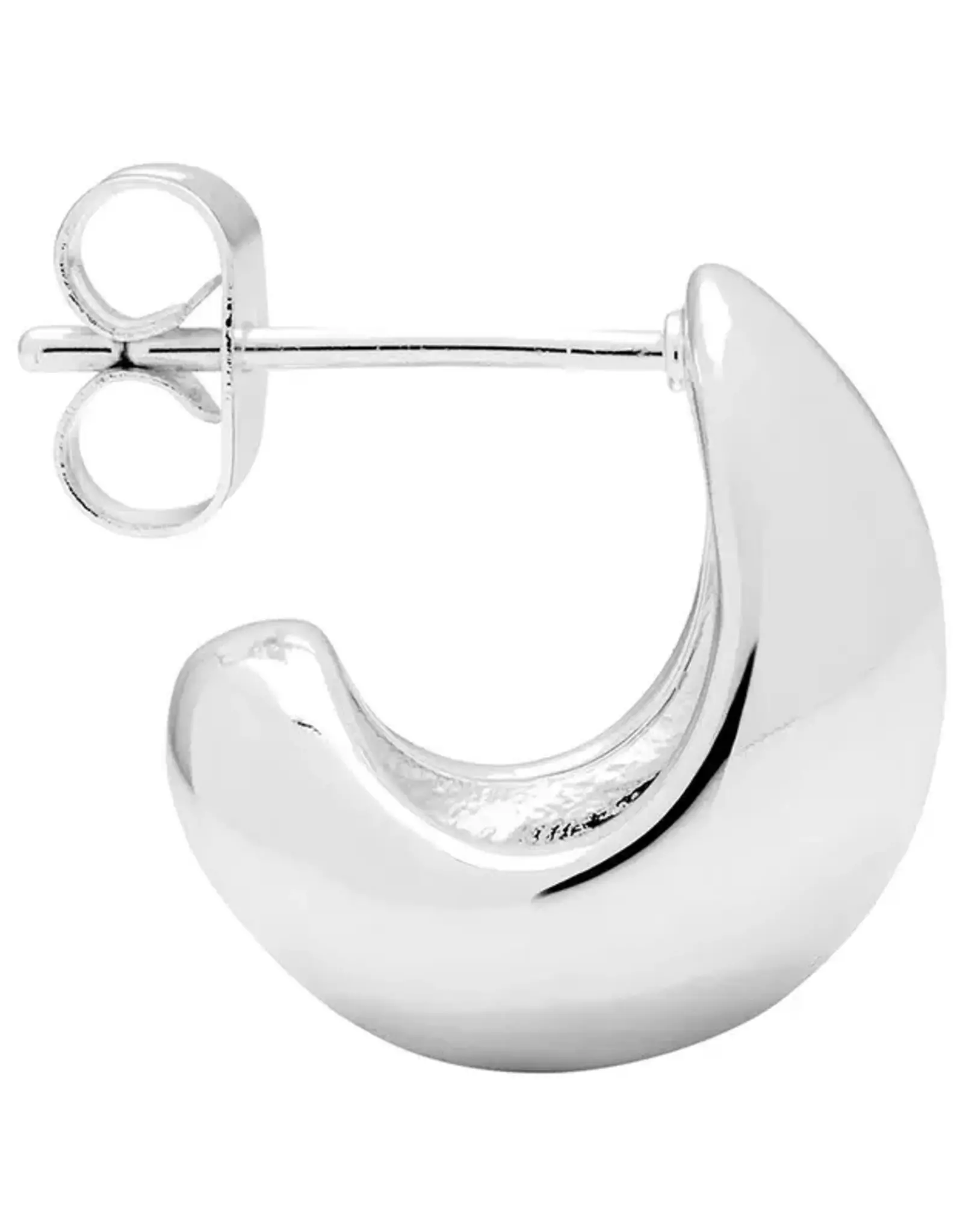 Lulu Chunky Drop Hoops Silver per stuk