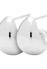 Lulu Chunky Drop Hoops Silver per stuk