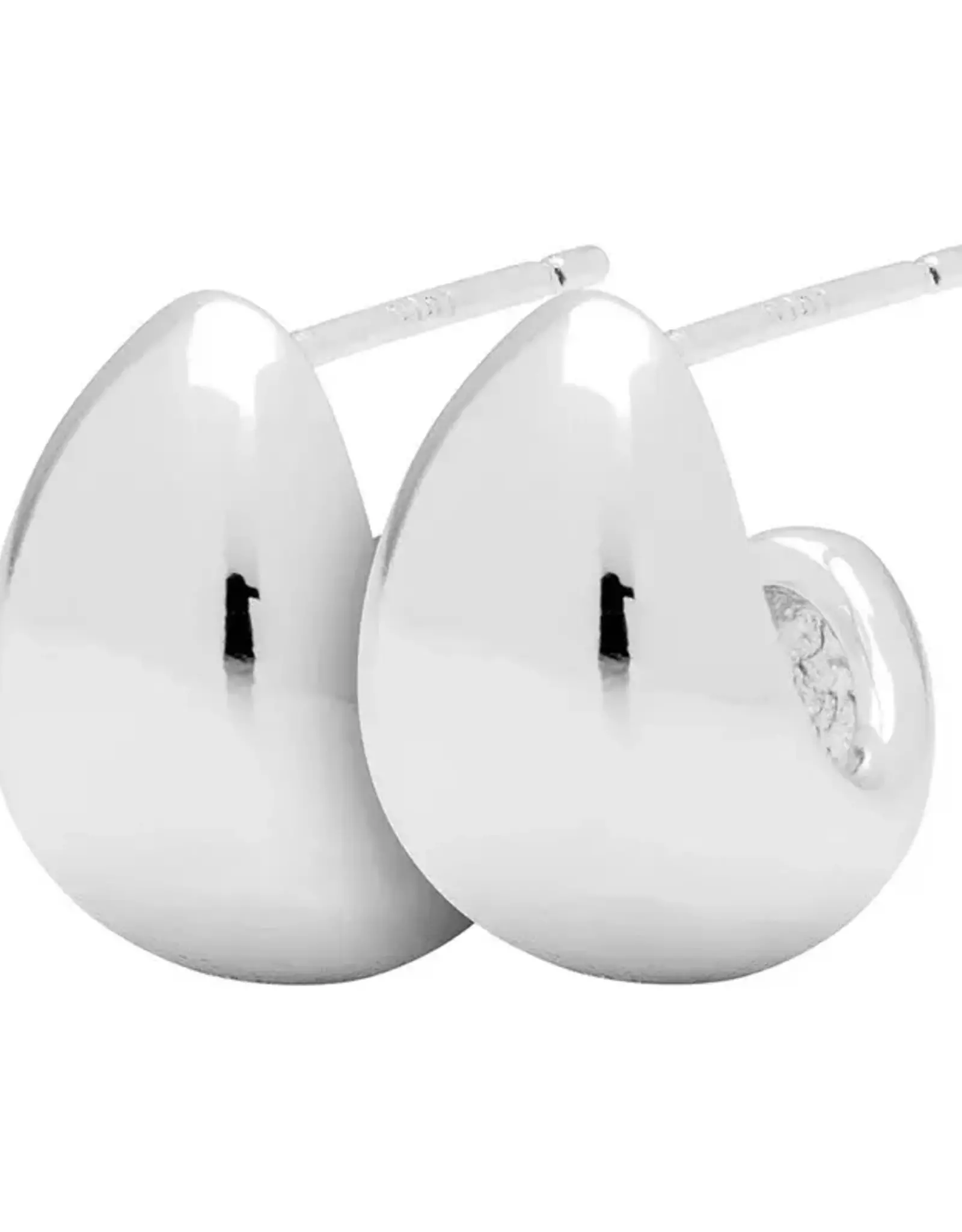 Lulu Chunky Drop Hoops Silver per stuk