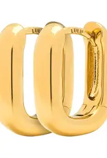 Lulu Chunky Square Hoops Gold per stuk