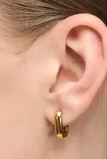 Lulu Chunky Square Hoops Gold per stuk