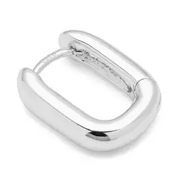 Lulu Chunky Square Hoops Silver per stuk