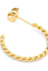 Lulu Twisted Hoops Gold per stuk