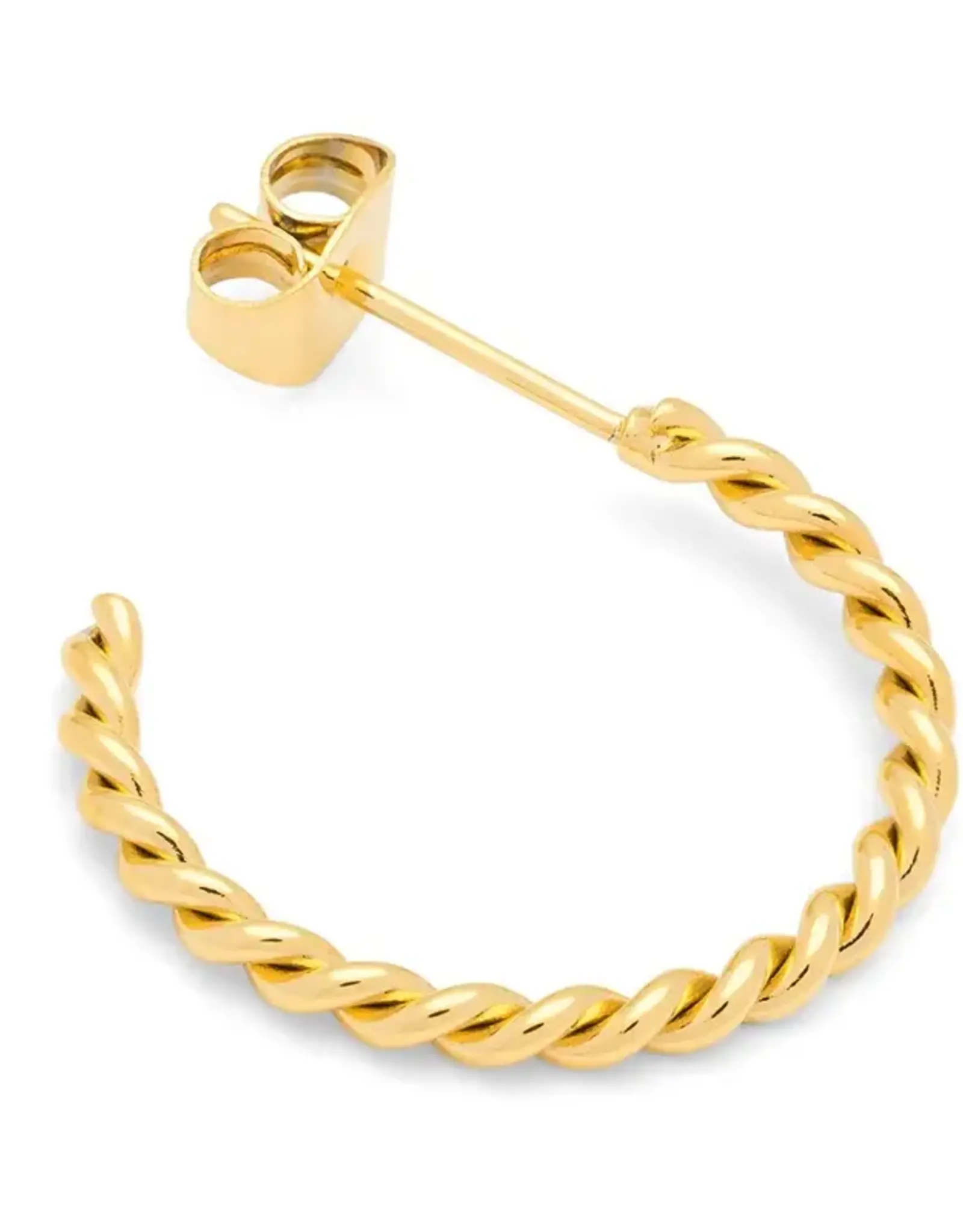 Lulu Twisted Hoops Gold per stuk