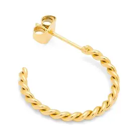 Lulu Twisted Hoops Gold per stuk