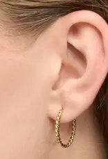 Lulu Twisted Hoops Gold per stuk