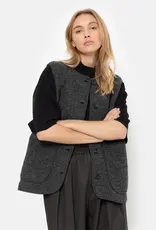 Âme Madison Sleeveless Wool Jacket Dark Grey