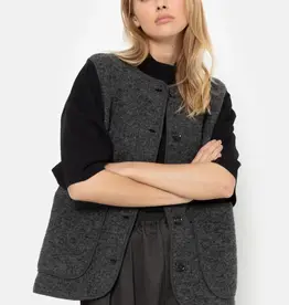 Âme Madison Sleeveless Wool Jacket Dark Grey