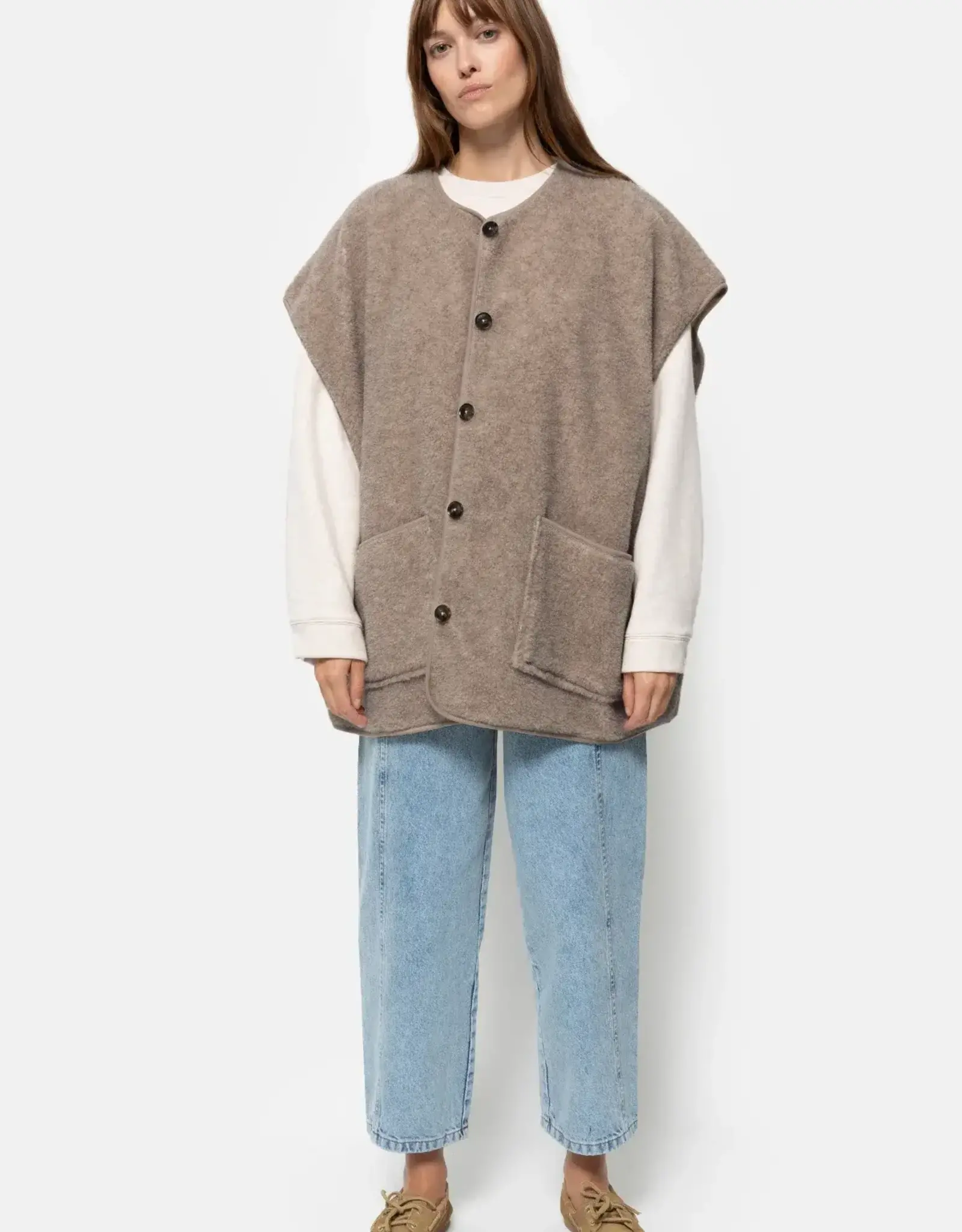 Âme Ines Teddy Oversized Jacket Taupe