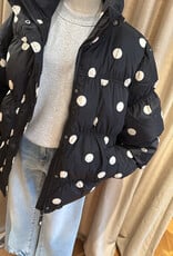 Cras Valenciacras Puffer Jacket Black White Dot