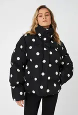 Cras Valenciacras Puffer Jacket Black White Dot