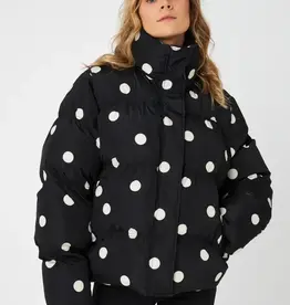 Cras Valenciacras Puffer Jacket Black White Dot