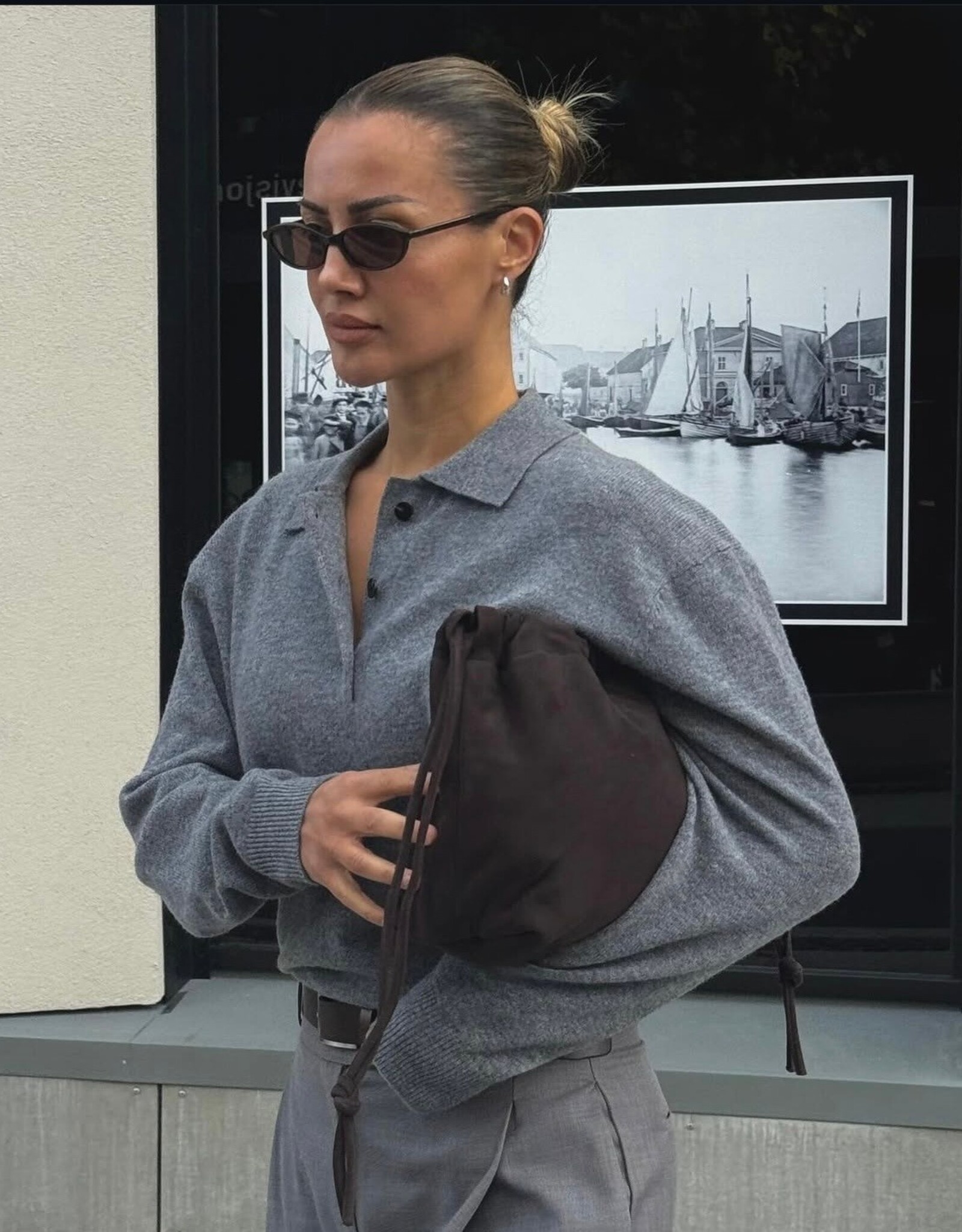 Second Female Vilena Polo Knit Grey