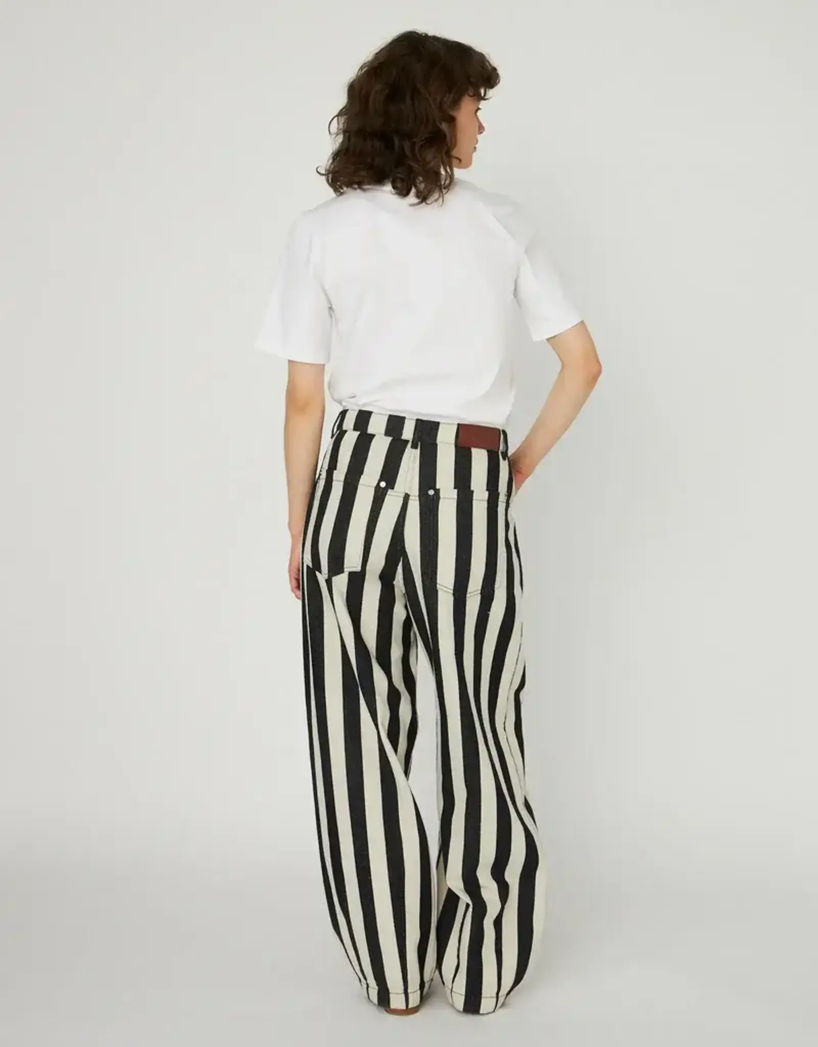 Stella Nova Striped Pants Black Creme