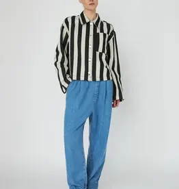 Stella Nova Striped Shirt Black Creme