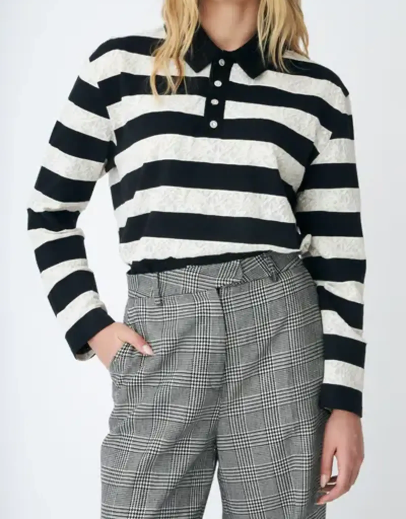 Cras Beacras Blouse Black White