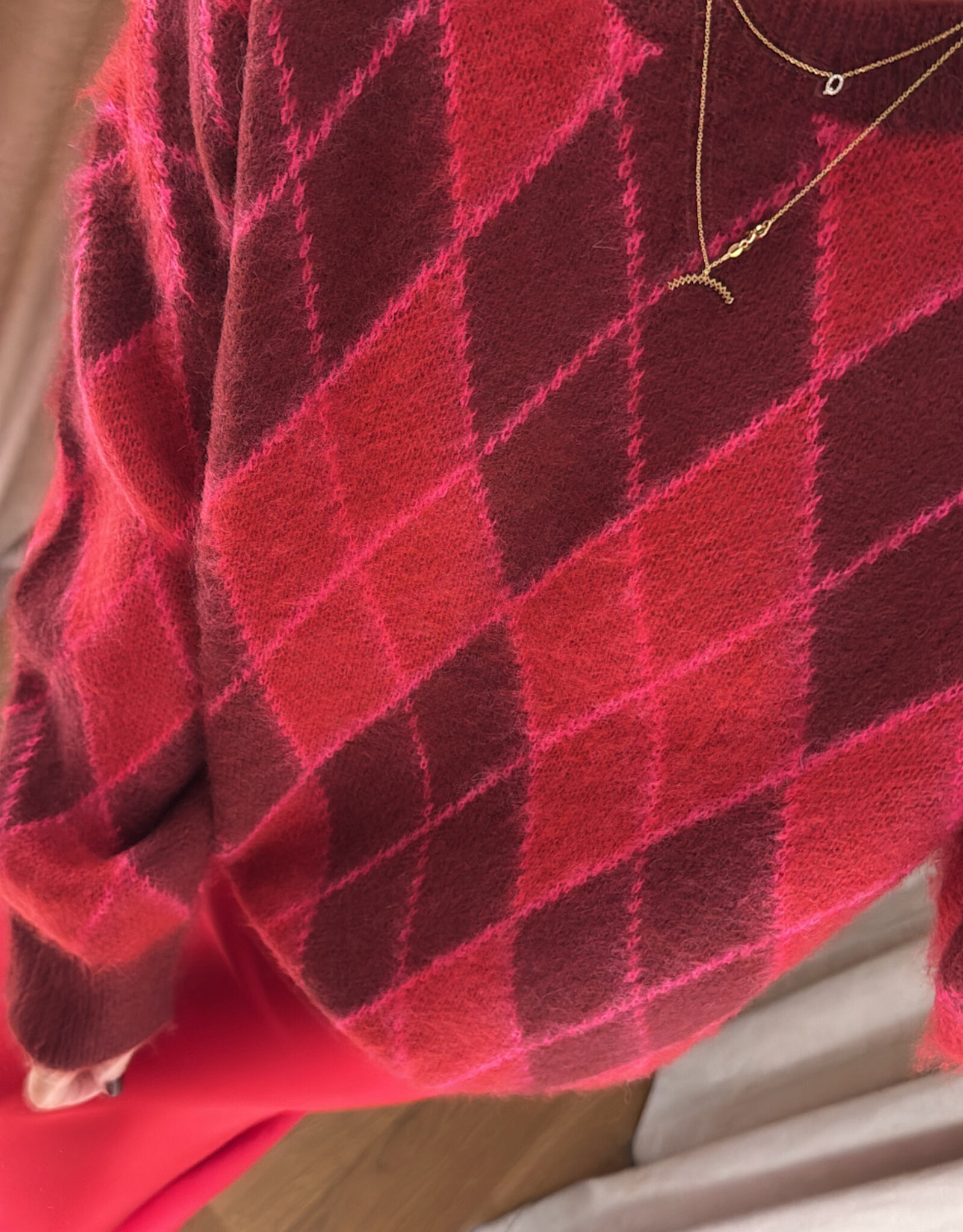 Cras Siacras Pullover Burgundy Red