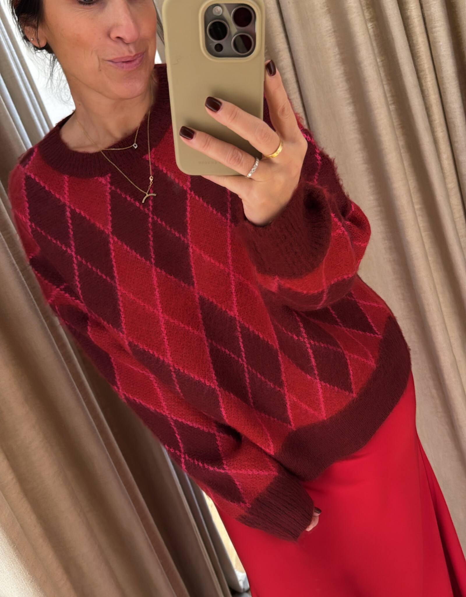 Cras Siacras Pullover Burgundy Red