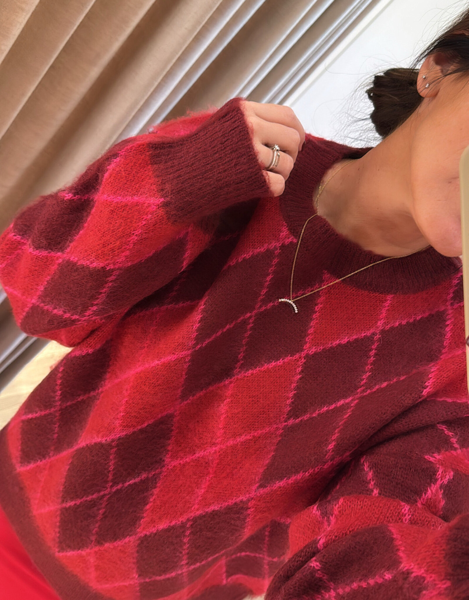 Cras Siacras Pullover Burgundy Red