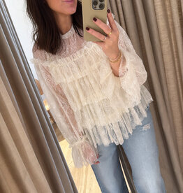 Stella Nova Sheer Frill Lace Blouse