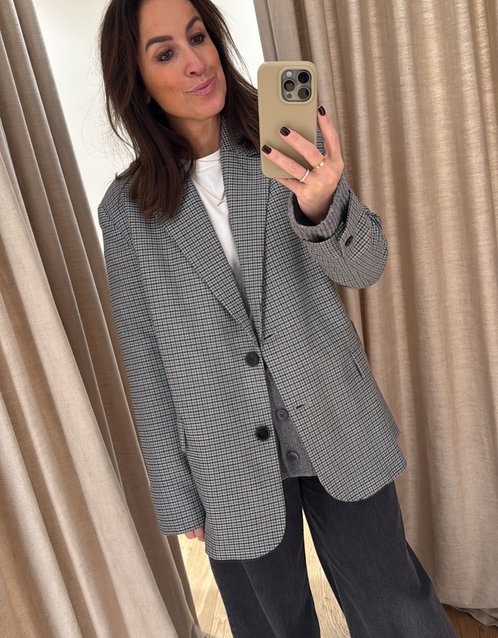 Edited Kainoa Blazer Grey Check