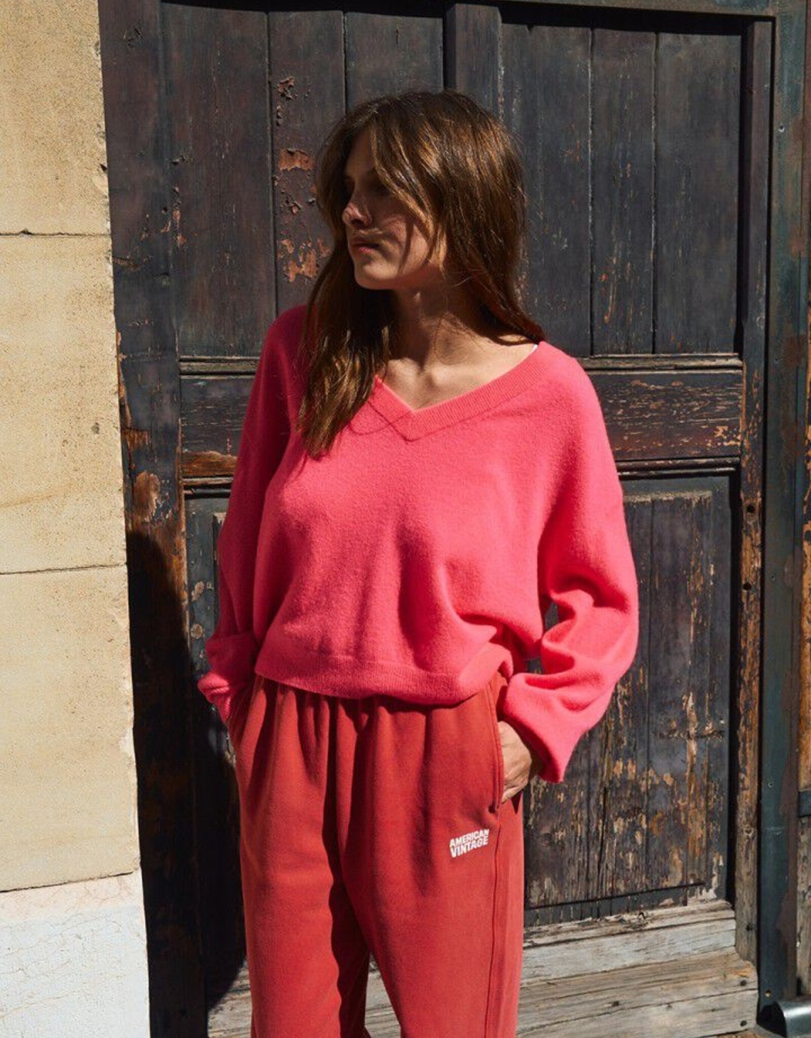 American Vintage Plizzy Pants Red