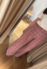 Liv The Label Camille Trousers Burgundy Checked