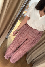 Liv The Label Camille Trousers Burgundy Checked