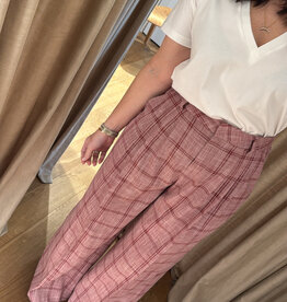 Liv The Label Camille Trousers Burgundy Checked