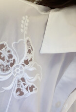 Stella Nova Embroidered Shirt in Cotton White