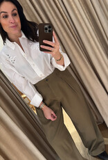 Stella Nova Embroidered Shirt in Cotton White