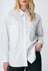 Cras Elliecras Shirt White Sequin Stripe