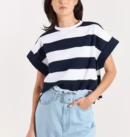Studio Clique Mika Big Stripes Tee Navy/White