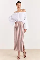 Studio Clique Missie Loose Woven Stripe Deep Red