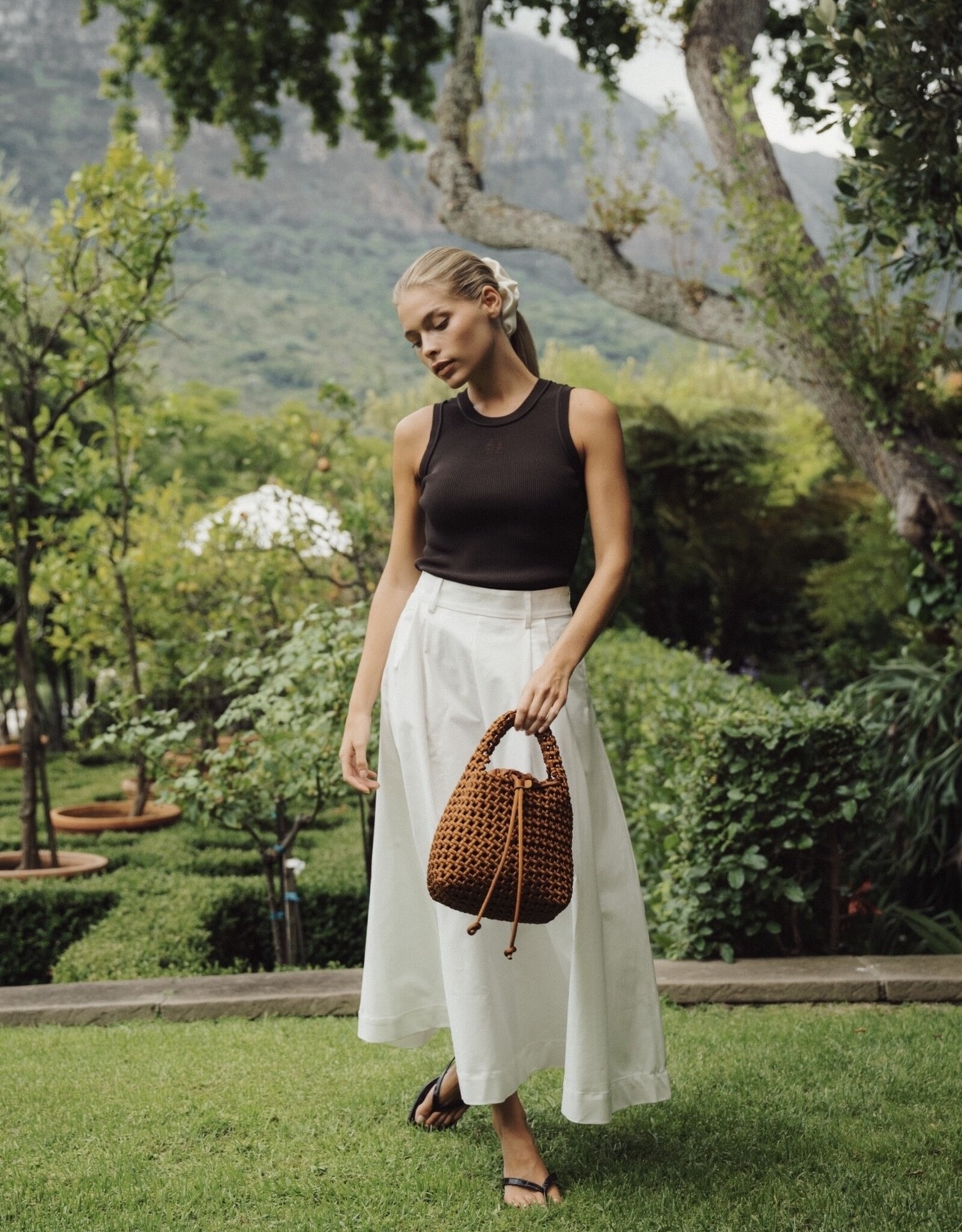 Marrea Marrea Basket Open Weave Satin Affogato