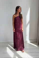 Liv The Label Bibi Maxi Dress Burgundy Flower Print