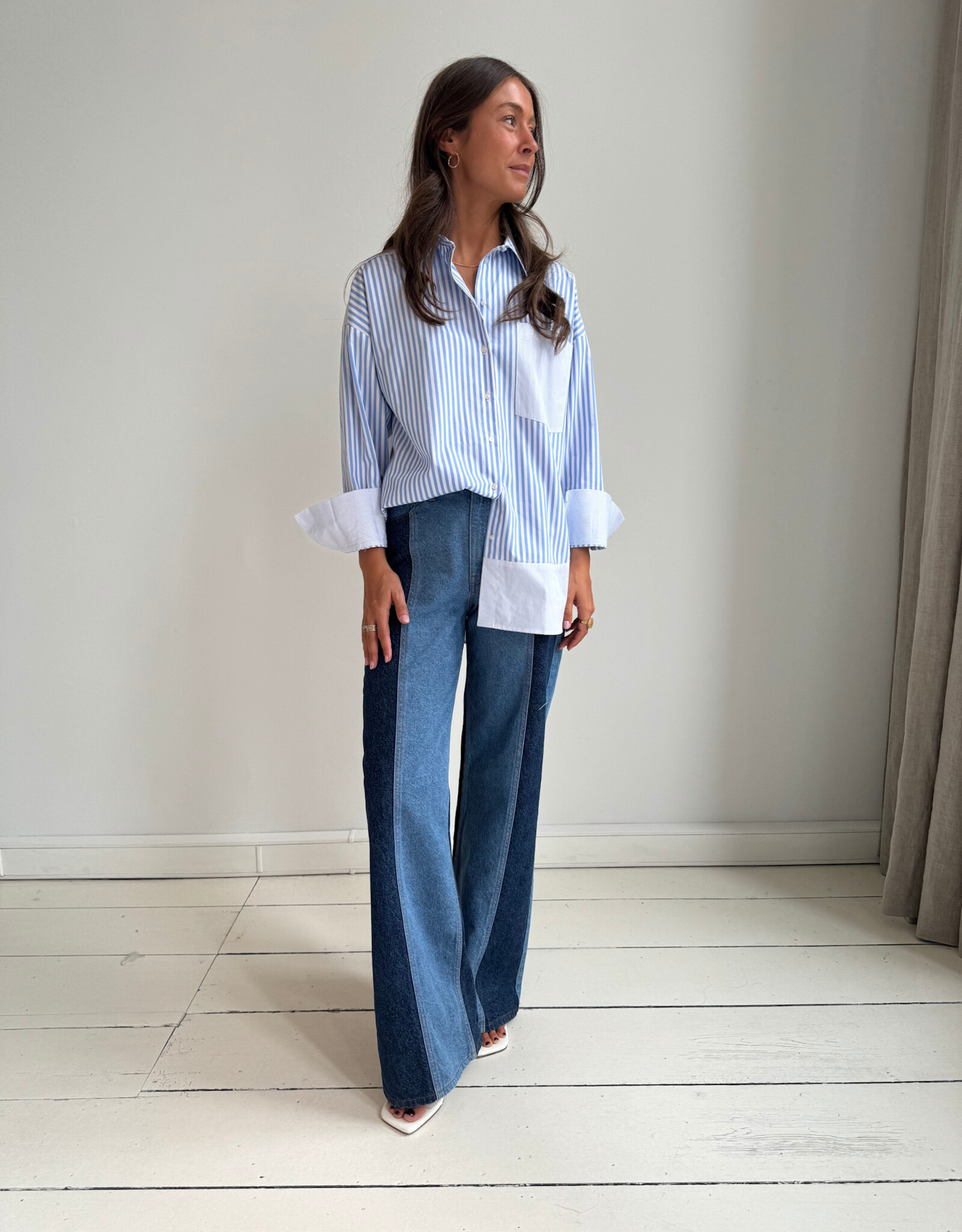 Liv The Label Jade Shirt Blue Striped