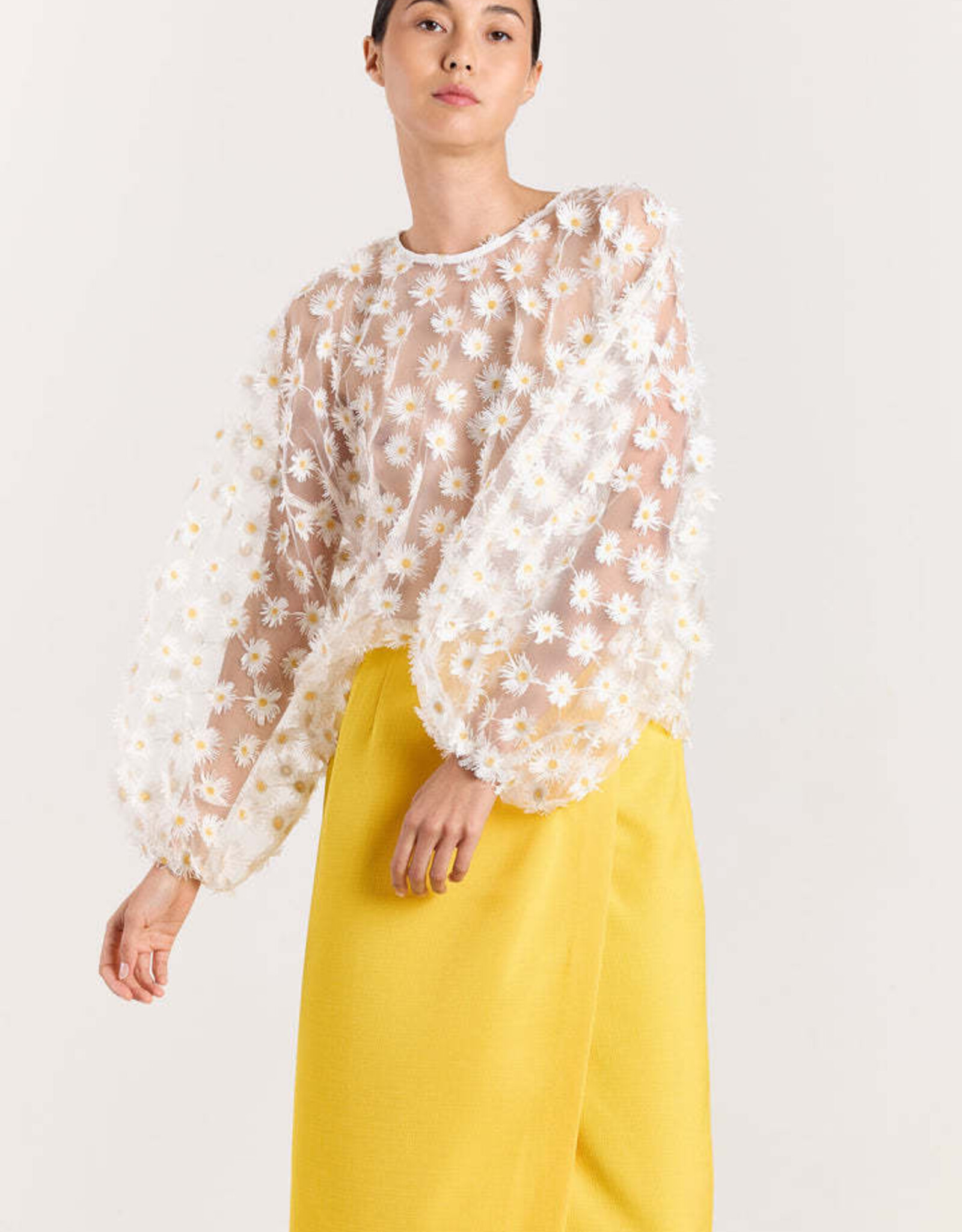 Studio Clique Lizzie Sheer Daisy White