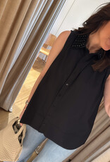 Isabelle Blanche Blouse Black Pearls