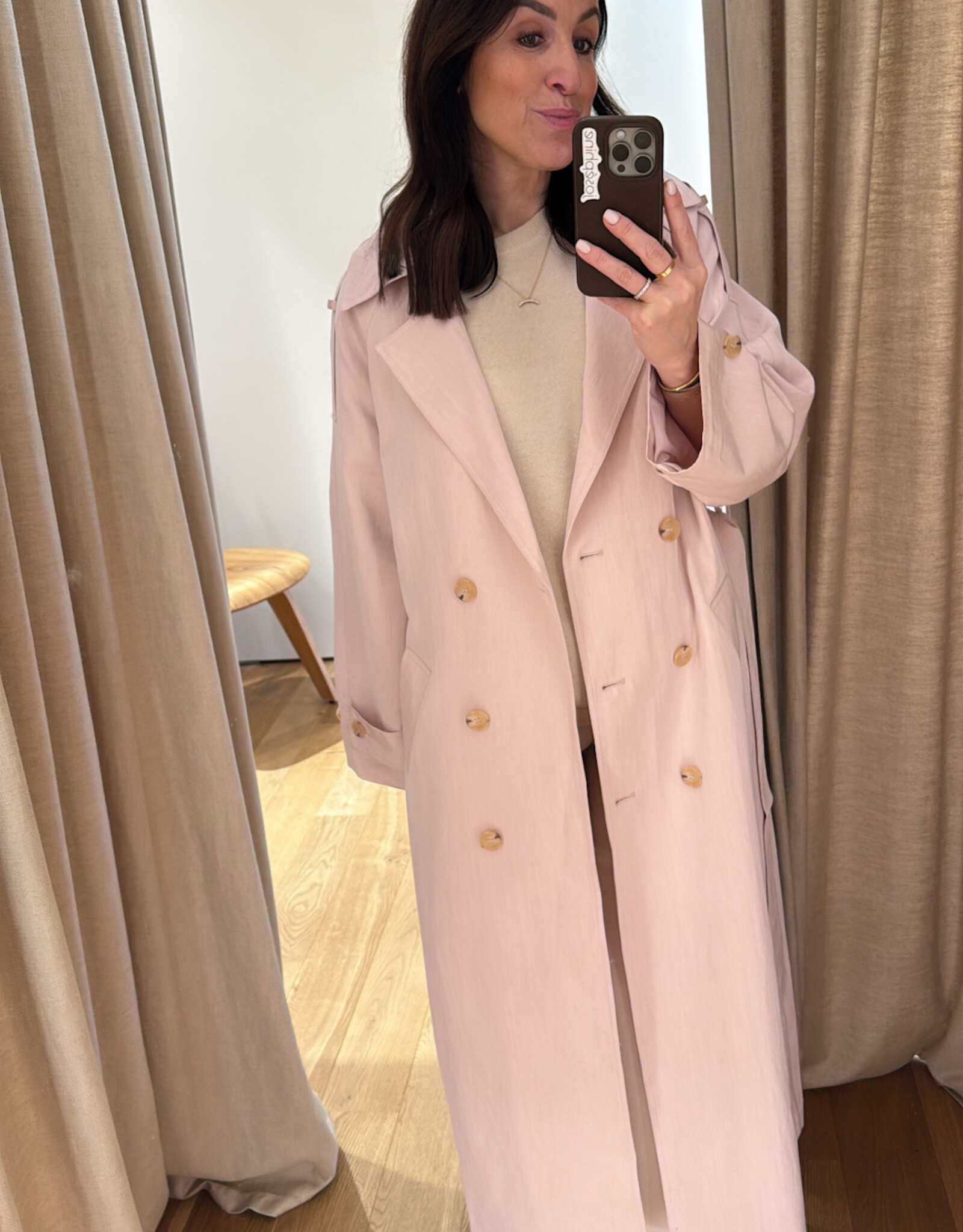 Cras Spriicras Trench Coat Orchid Pink