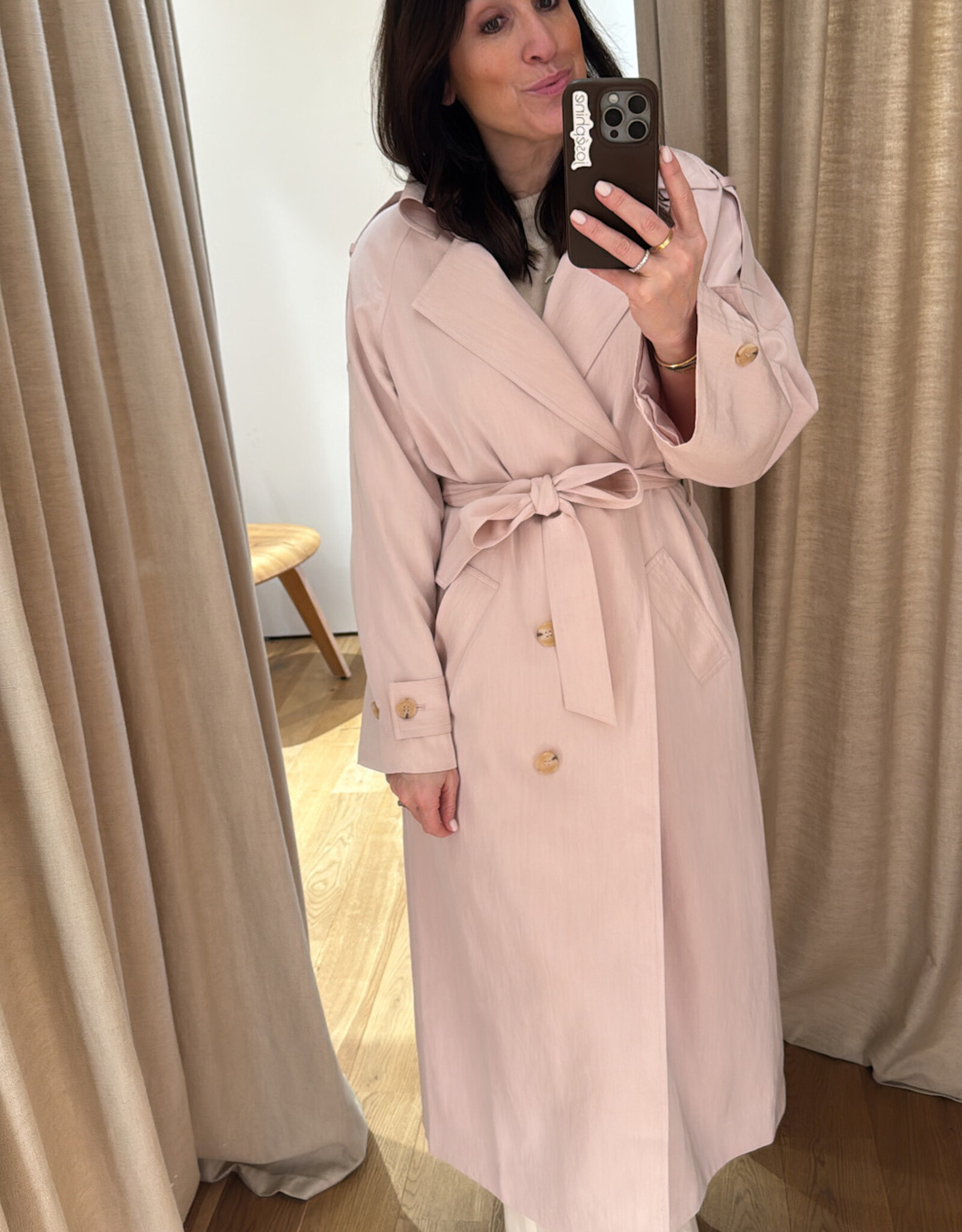 Cras Spriicras Trench Coat Orchid Pink