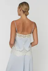 Stella Nova Delicate Lace Top Dust Blue