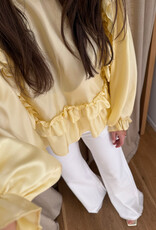 Stella Nova Loose Frilled Blouse Soft Yellow