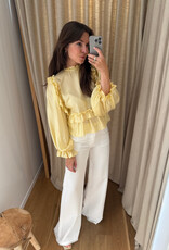 Stella Nova Loose Frilled Blouse Soft Yellow
