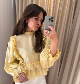 Stella Nova Loose Frilled Blouse Soft Yellow