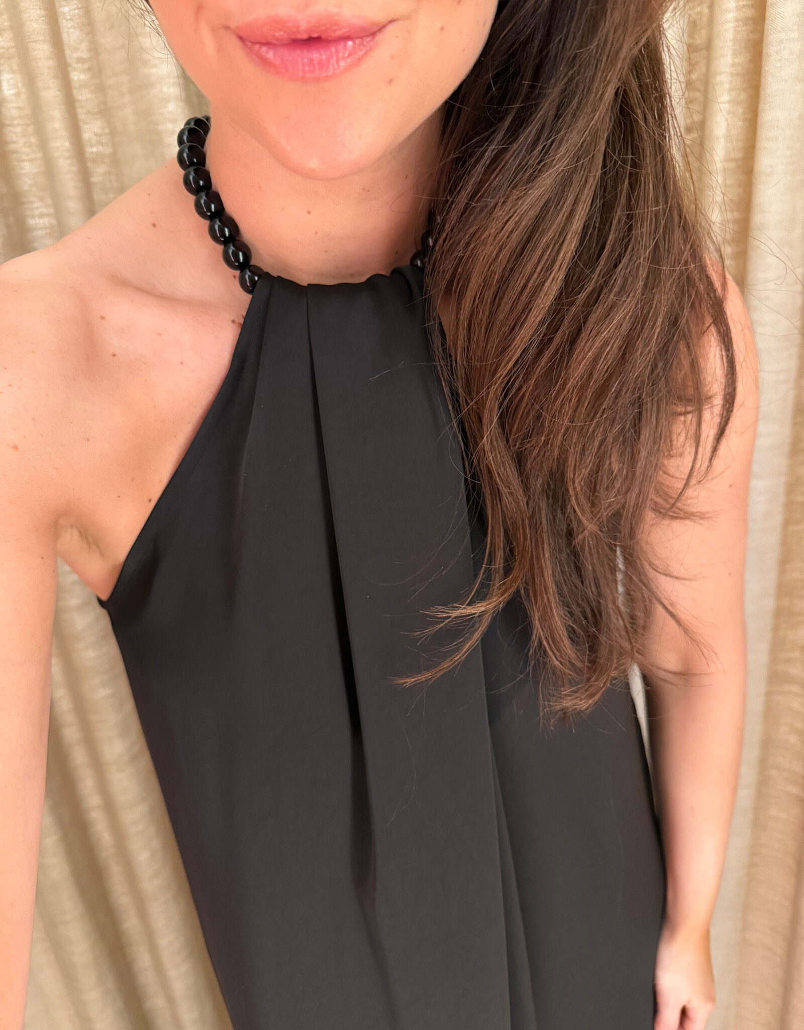 Isabelle Blanche Abito Lungo Dress Black