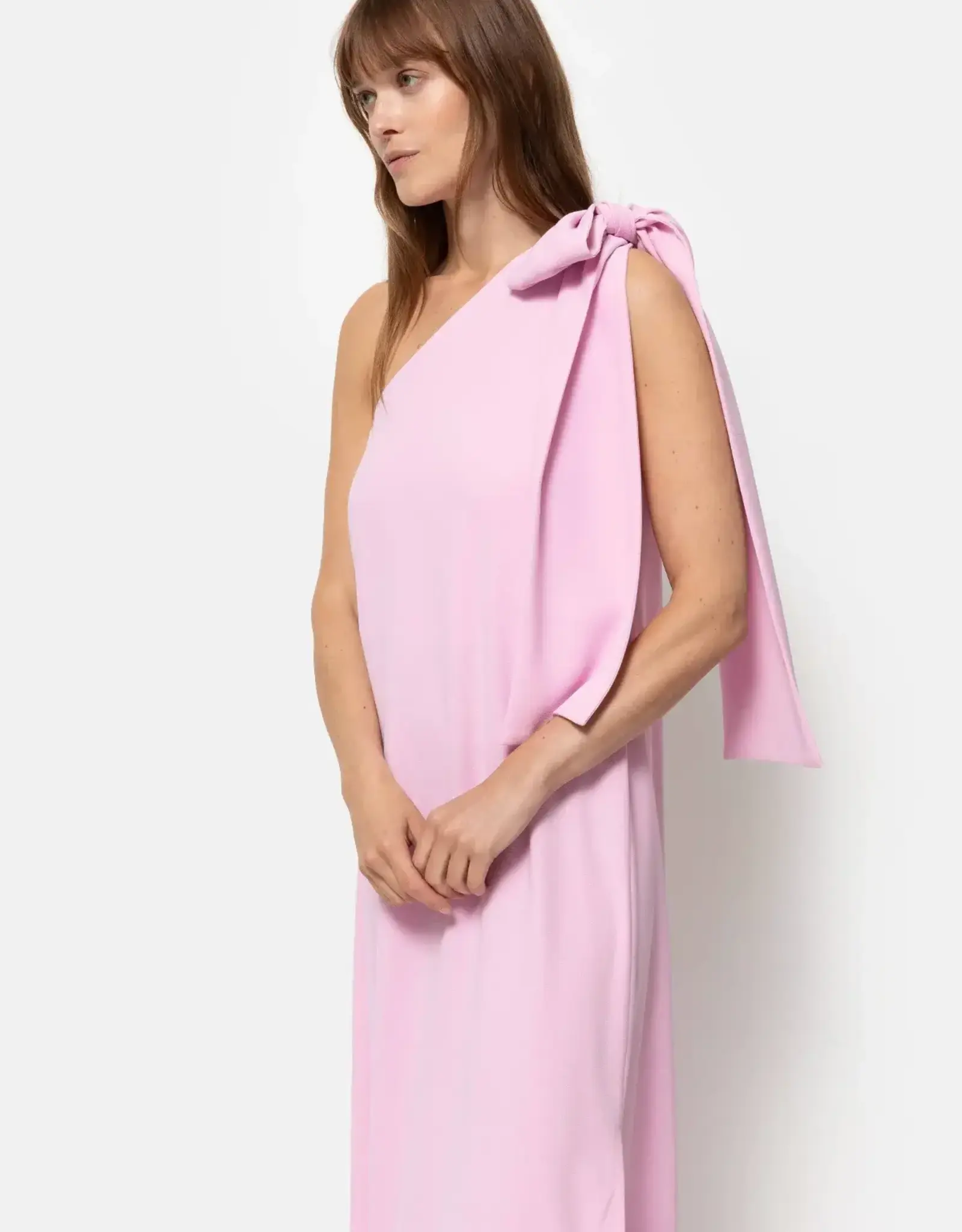 Âme Nimes Dress One Shoulder Pink