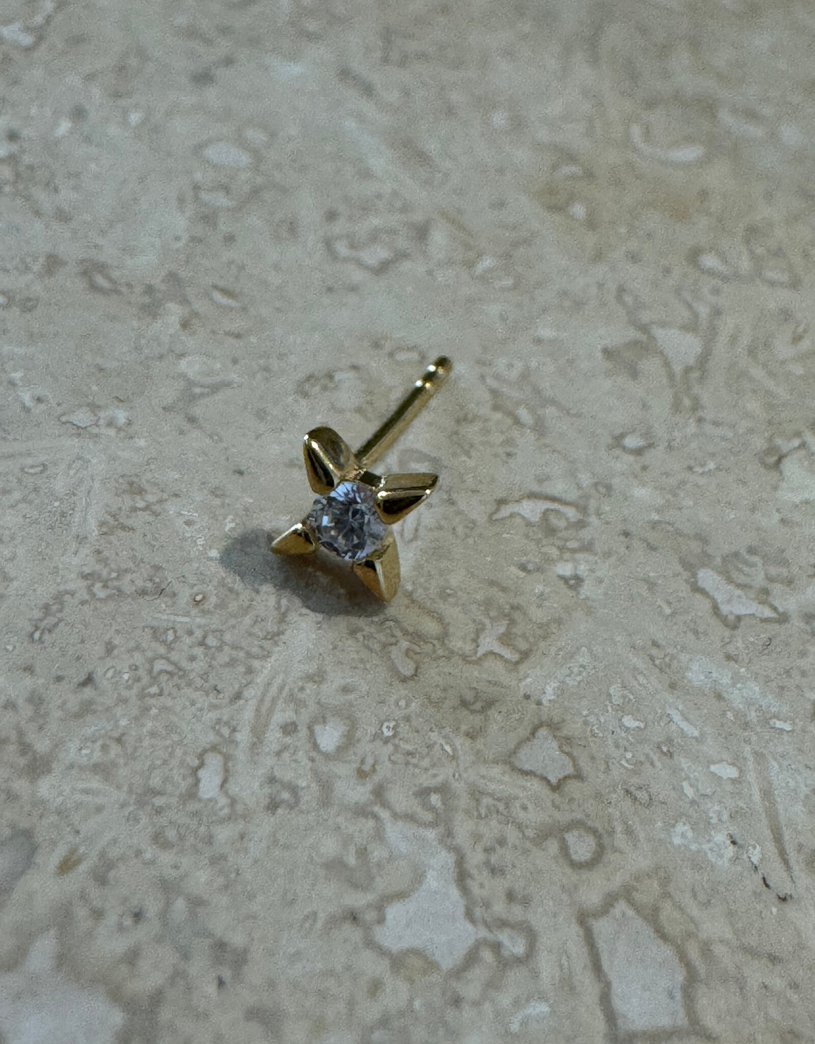 Bobby Rose Star Stud White Gold