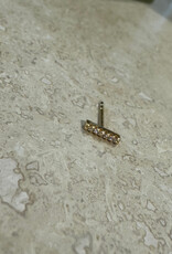 Bobby Rose Bar Stud White Gold