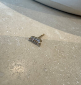 Bobby Rose Big Bar White Stud Gold